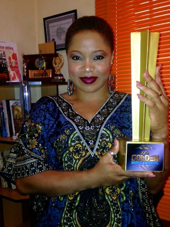Tope with her award
